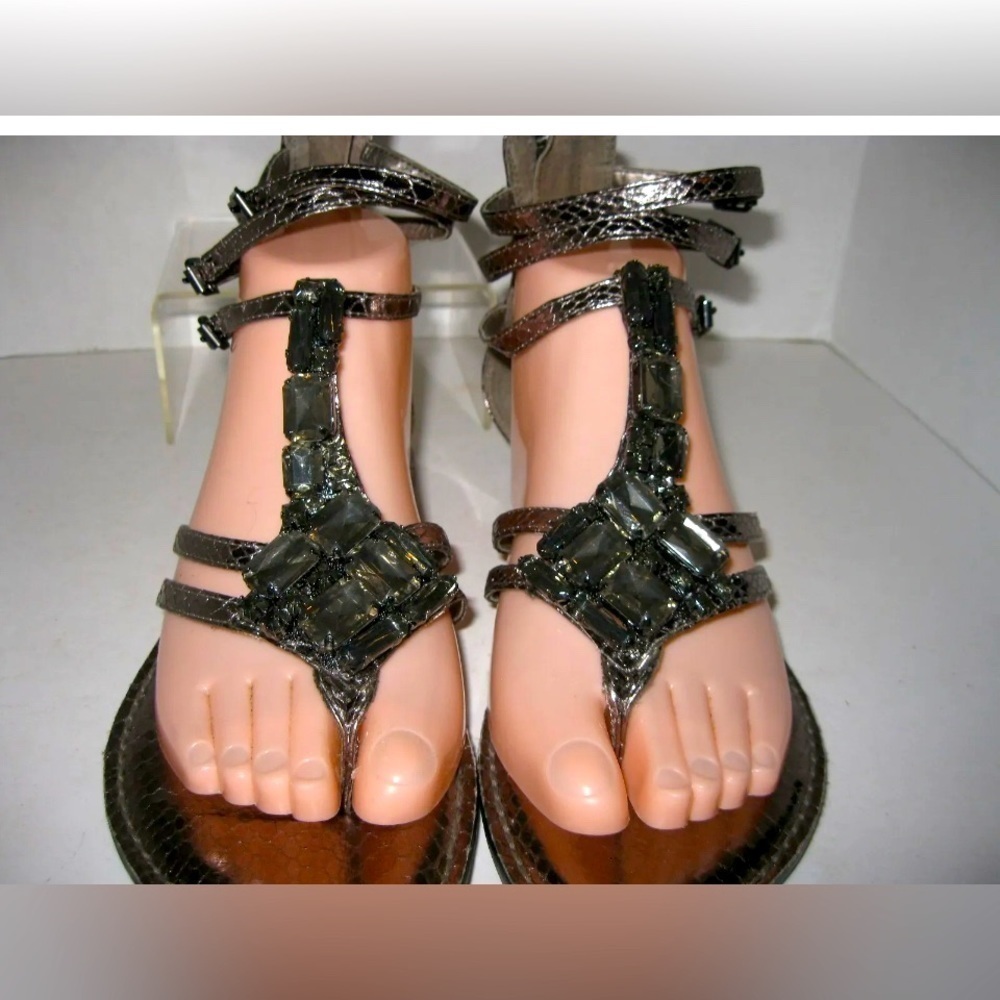 Loft Betsy Gladiator jeweled sandals Sz 7 Bronze